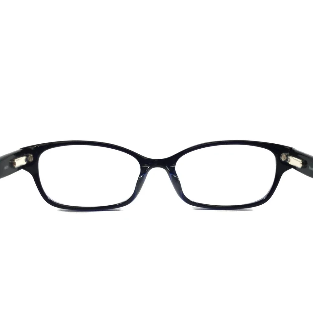 Bebe Eyeglasses Frames BB5183 410 NAVY Blue White Rectangle Floral 51-16-135